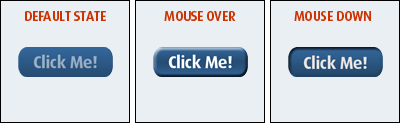 Three states of the image-based button.